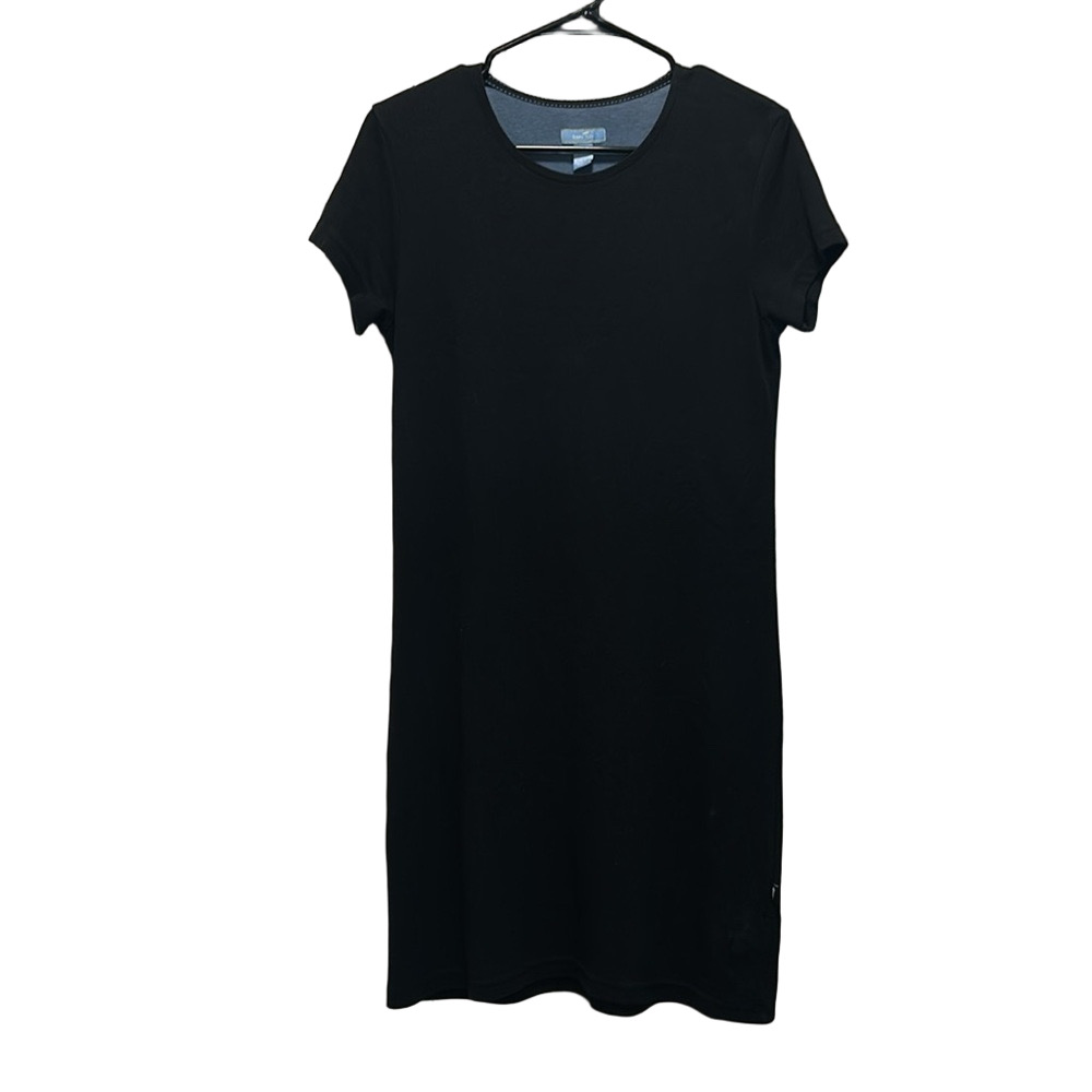 Horny Toad Black Short Sleeve Crew Neck Knit T-Shirt Dress Size Small